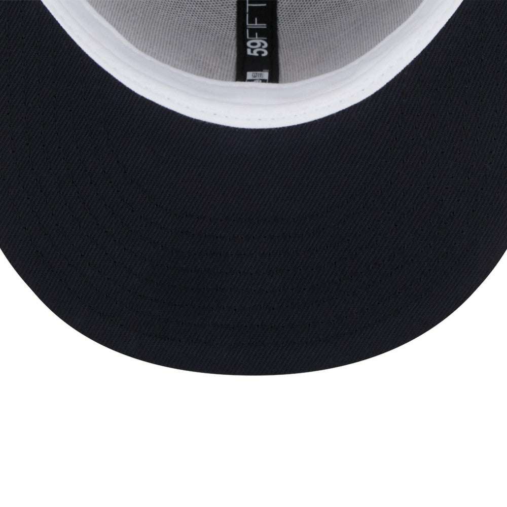 New York Yankees World Series Champions Navy Undervisor 59FIFTY Fitted Hat Gray/Red