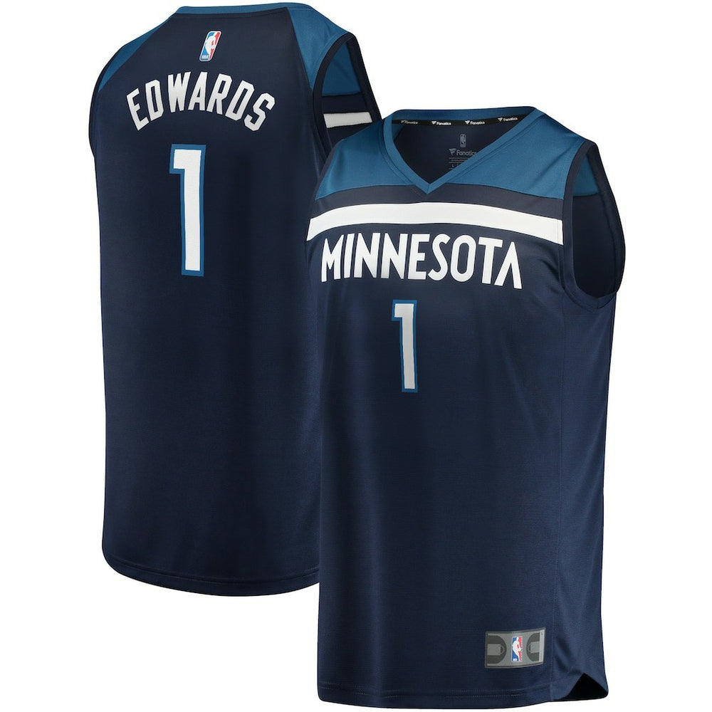 Anthony Edwards Minnesota Timberwolves 2021/22 Fast Break Replica Jersey - Icon Edition - Navy for sale