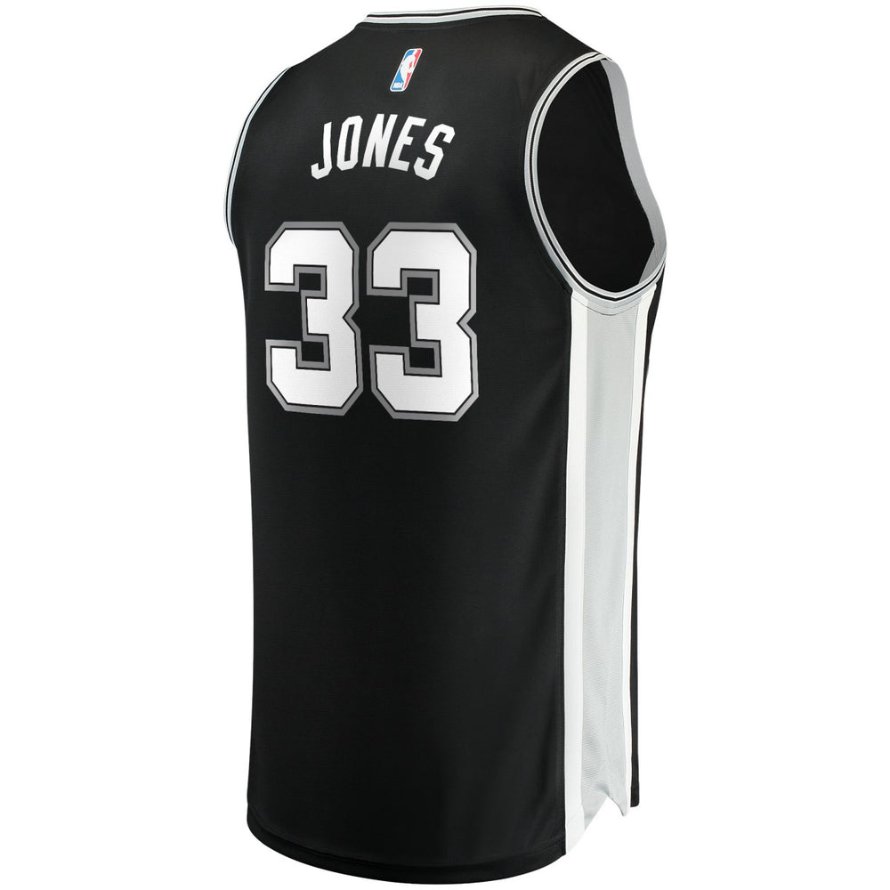 Tre Jones San Antonio Spurs Fast Break Replica Jersey - Icon Edition - Black on sale