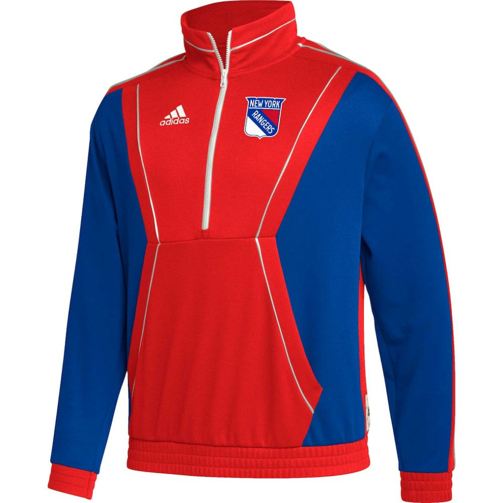 New York Rangers adidas Team Classics Half-Zip Jacket - Red Jackets