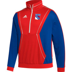 New York Rangers adidas Team Classics Half-Zip Jacket - Red Jackets