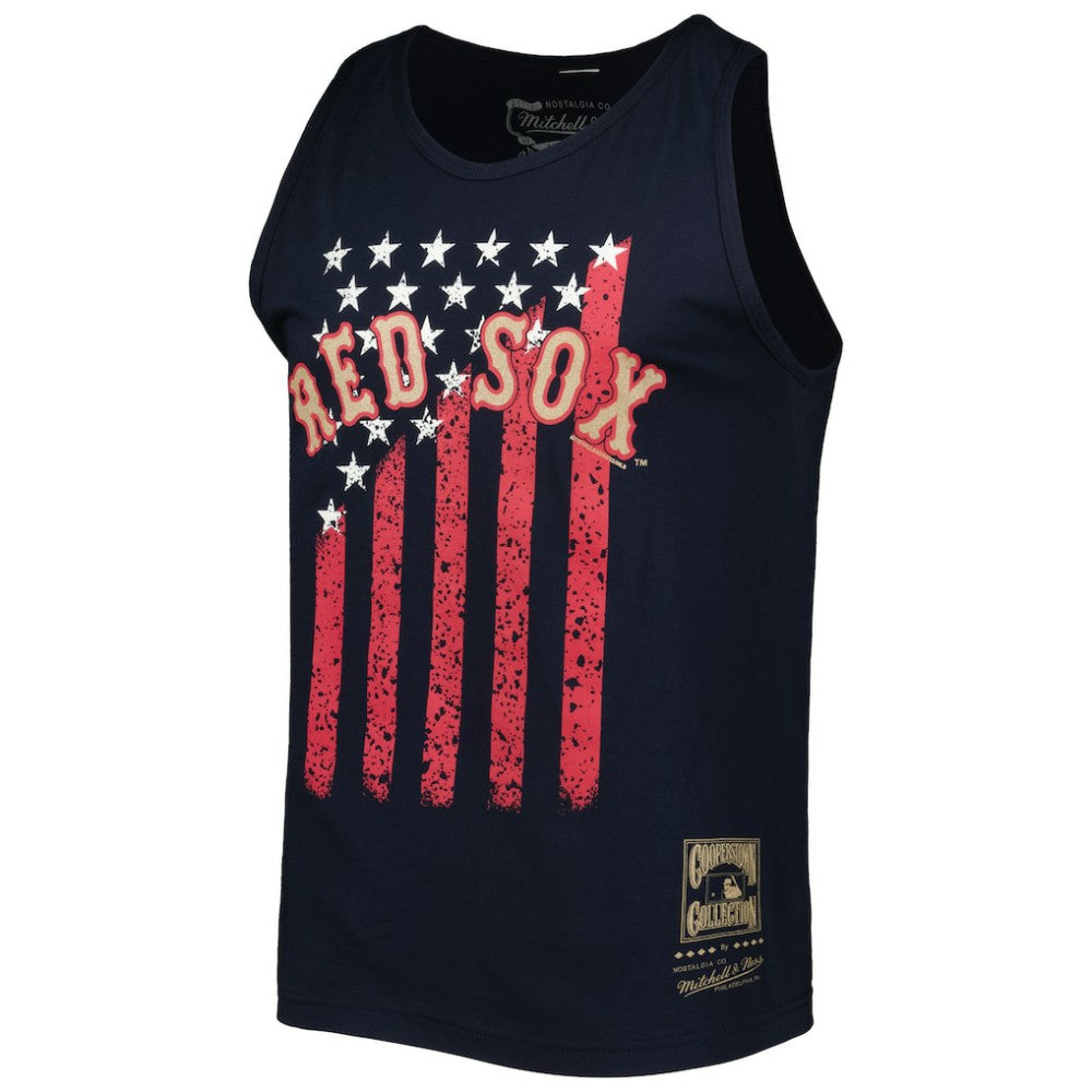 Boston Red Sox Cooperstown Collection Stars and Stripes Tank Top Navy