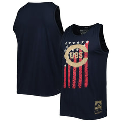 Chicago Cubs Cooperstown Collection Stars and Stripes Tank Top Navy