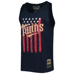 Minnesota Twins Cooperstown Collection Stars and Stripes Tank Top Navy