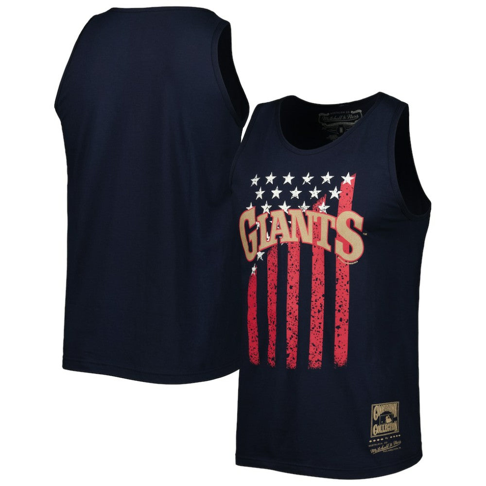 San Francisco Giants Cooperstown Collection Stars and Stripes Tank Top Navy