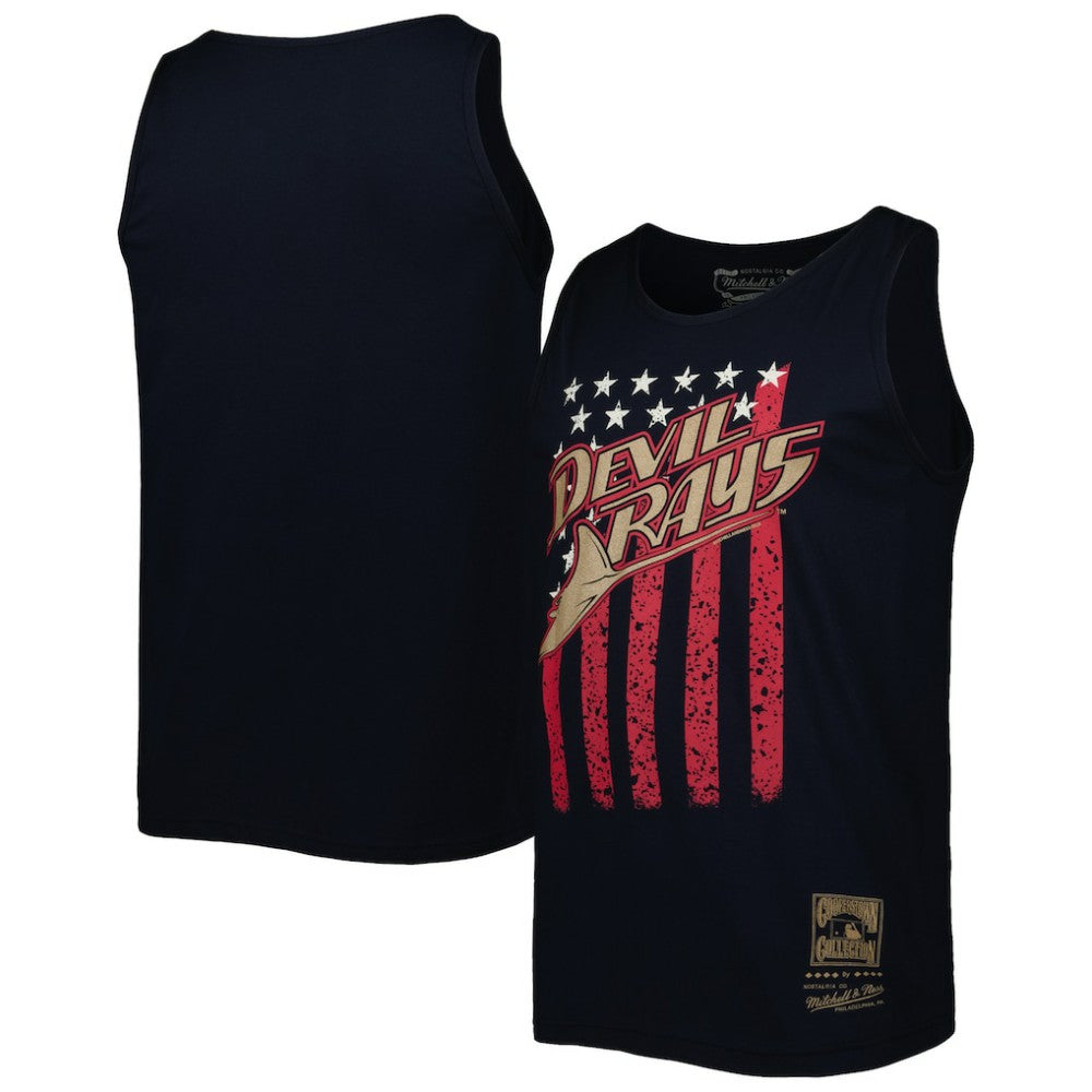 Tampa Bay Rays Cooperstown Collection Stars and Stripes Tank Top Navy