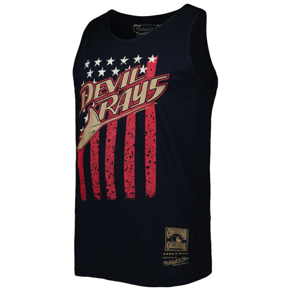 Tampa Bay Rays Cooperstown Collection Stars and Stripes Tank Top Navy