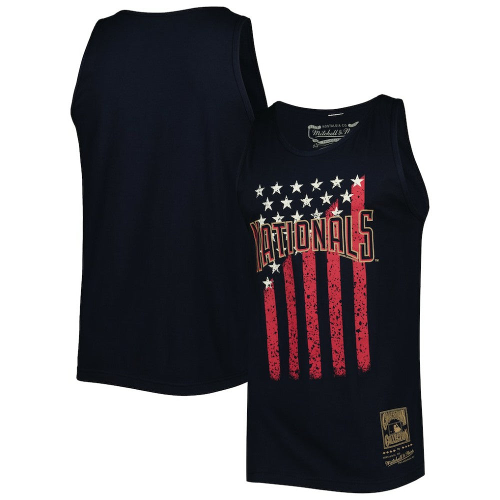 Washington Nationals Cooperstown Collection Stars and Stripes Tank Top Navy