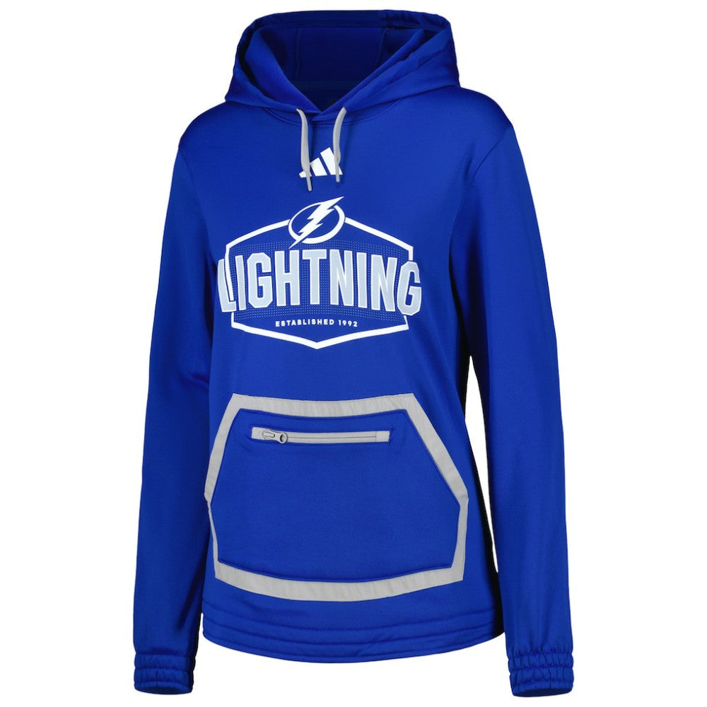 Tampa Bay Lightning adidas Women's Team Pullover Hoodie - Blue Hoodies