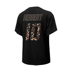 Justin Herbert Los Angeles Chargers Majestic Threads Women's Leopard Player Name & Number T-Shirt - Black cheap