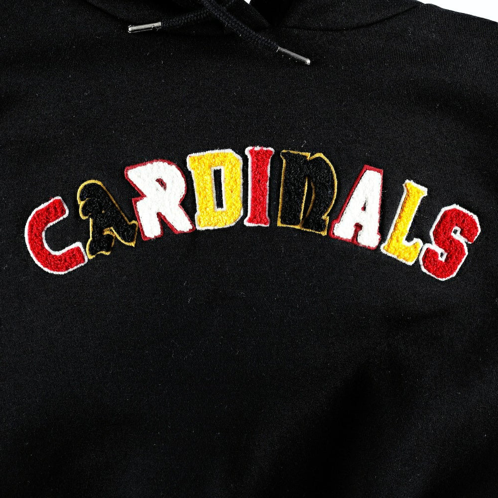 Arizona Cardinals The Wild Collective Women's Cropped Pullover Hoodie - Black sale