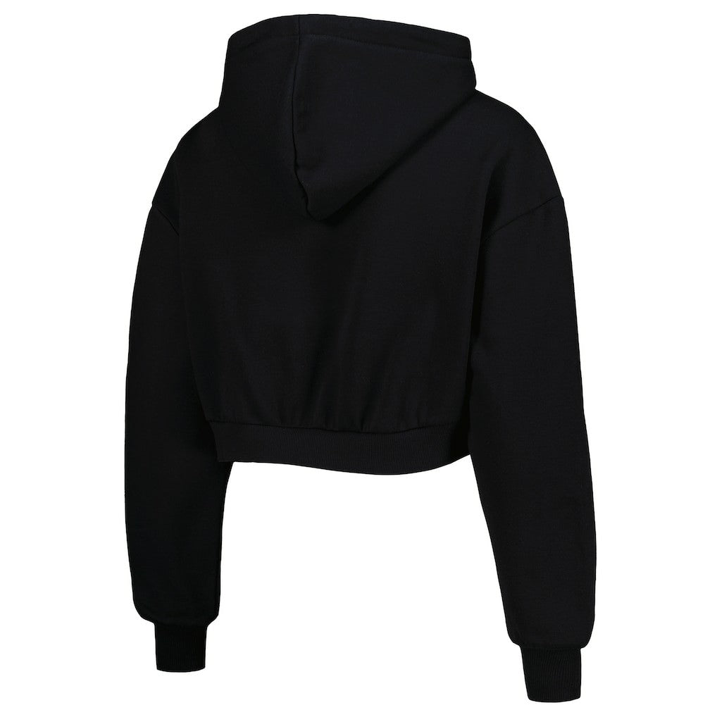 Baltimore Ravens The Wild Collective Women's Cropped Pullover Hoodie - Black sale
