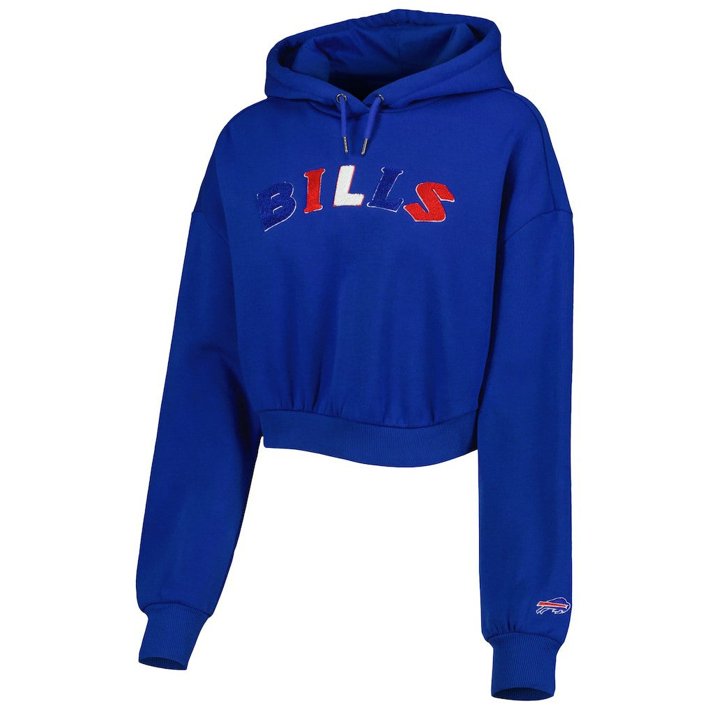 Buffalo Bills The Wild Collective Women's Cropped Pullover Hoodie - Royal outlet