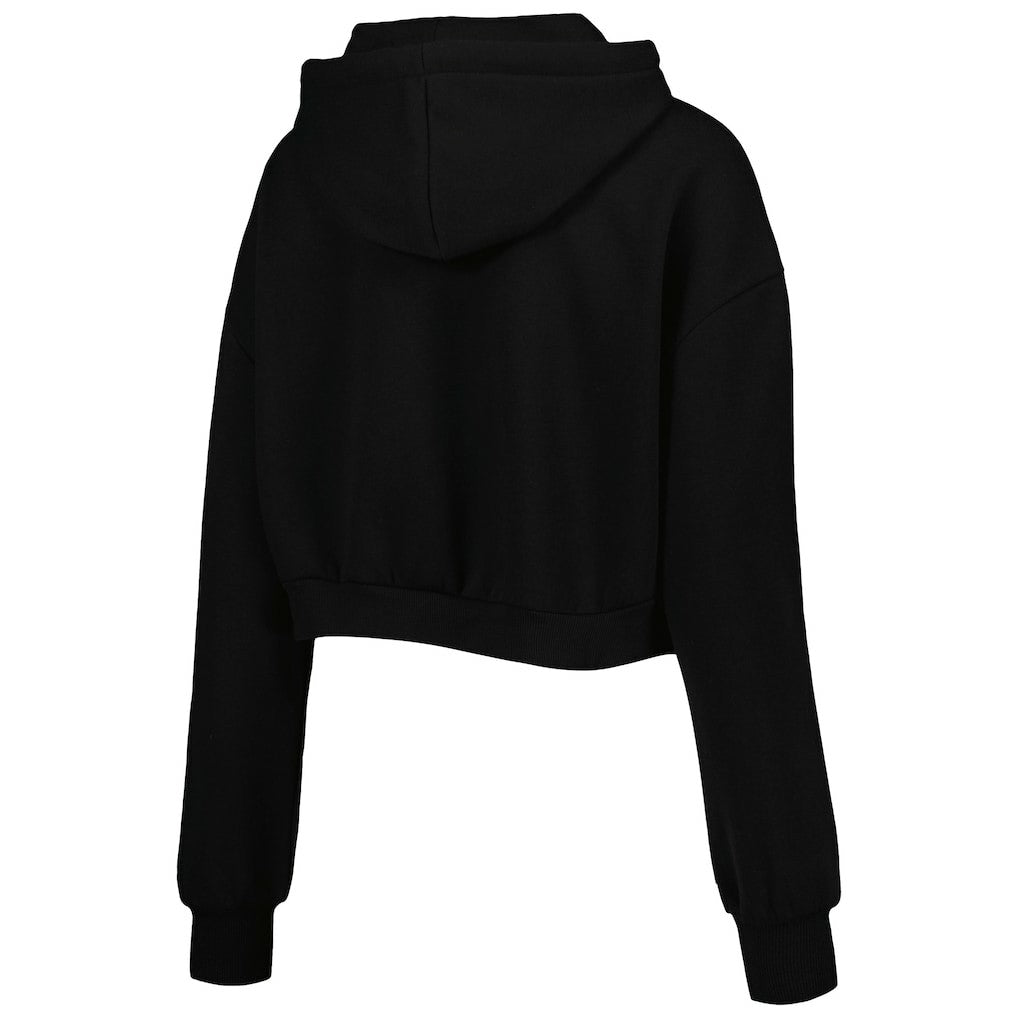 Cleveland Browns The Wild Collective Women's Cropped Pullover Hoodie - Black on sale