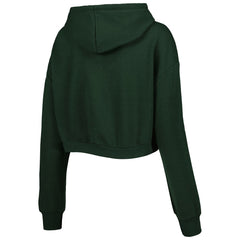 Green Bay Packers The Wild Collective Women's Cropped Pullover Hoodie - Green discount