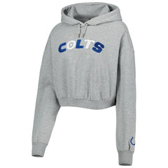 Indianapolis Colts The Wild Collective Women's Cropped Pullover Hoodie - Gray sale