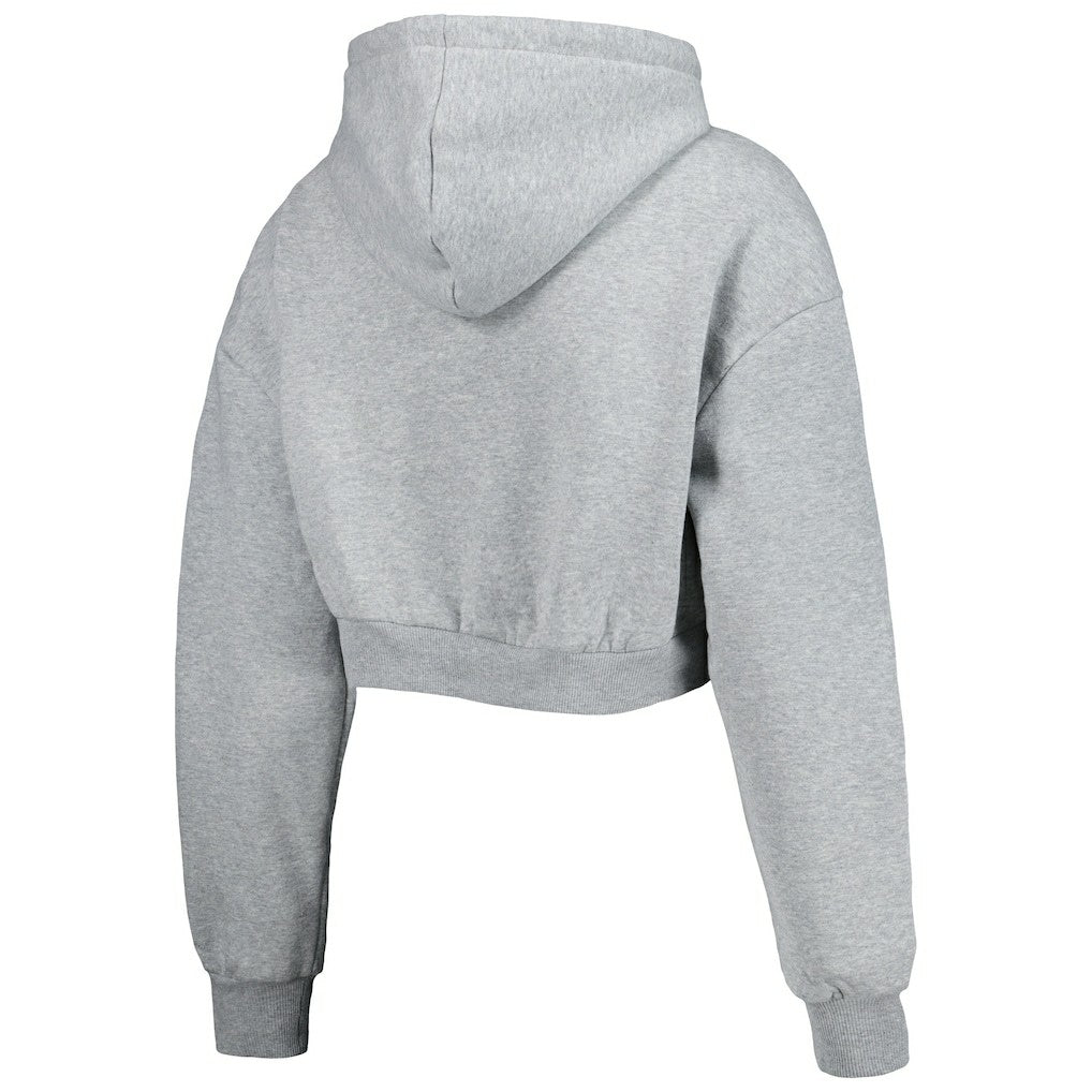 Los Angeles Chargers The Wild Collective Women's Cropped Pullover Hoodie - Gray for sale