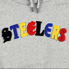 Pittsburgh Steelers The Wild Collective Women's Cropped Pullover Hoodie - Gray discount