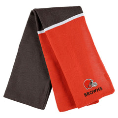 Cleveland Browns WEAR by Erin Andrews Women's Colorblock Cuffed Knit Hat with Pom and Scarf Set - Orange on sale