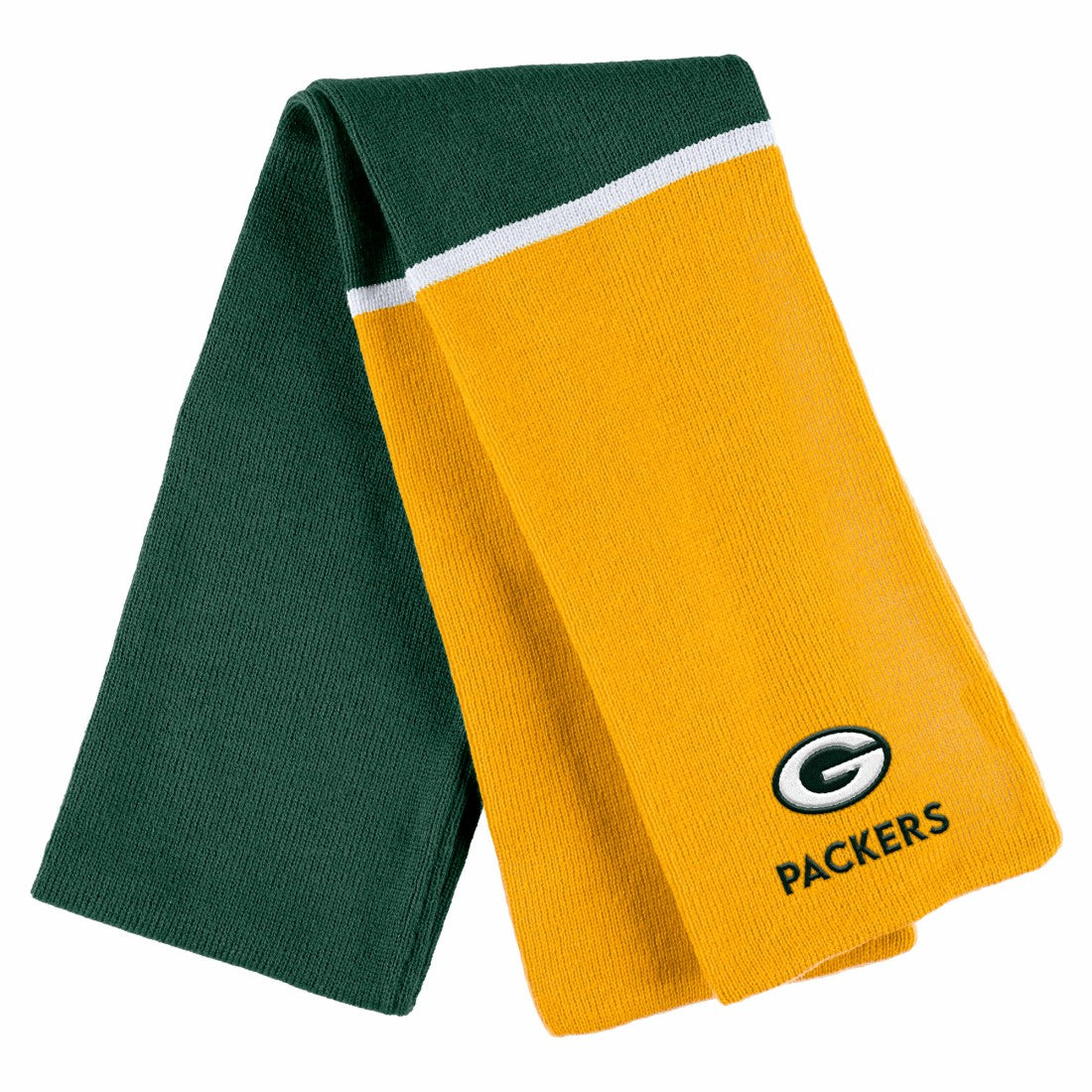 Green Bay Packers WEAR by Erin Andrews Women's Colorblock Cuffed Knit Hat with Pom and Scarf Set - Green outlet