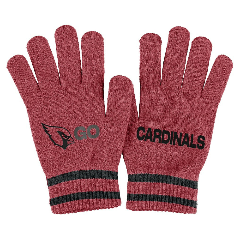 Arizona Cardinals WEAR by Erin Andrews Women's Double Jacquard Cuffed Knit Hat with Pom and Gloves Set - Cardinal on sale