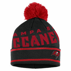 Tampa Bay Buccaneers WEAR by Erin Andrews Women's Double Jacquard Cuffed Knit Hat with Pom and Gloves Set - Black cheap