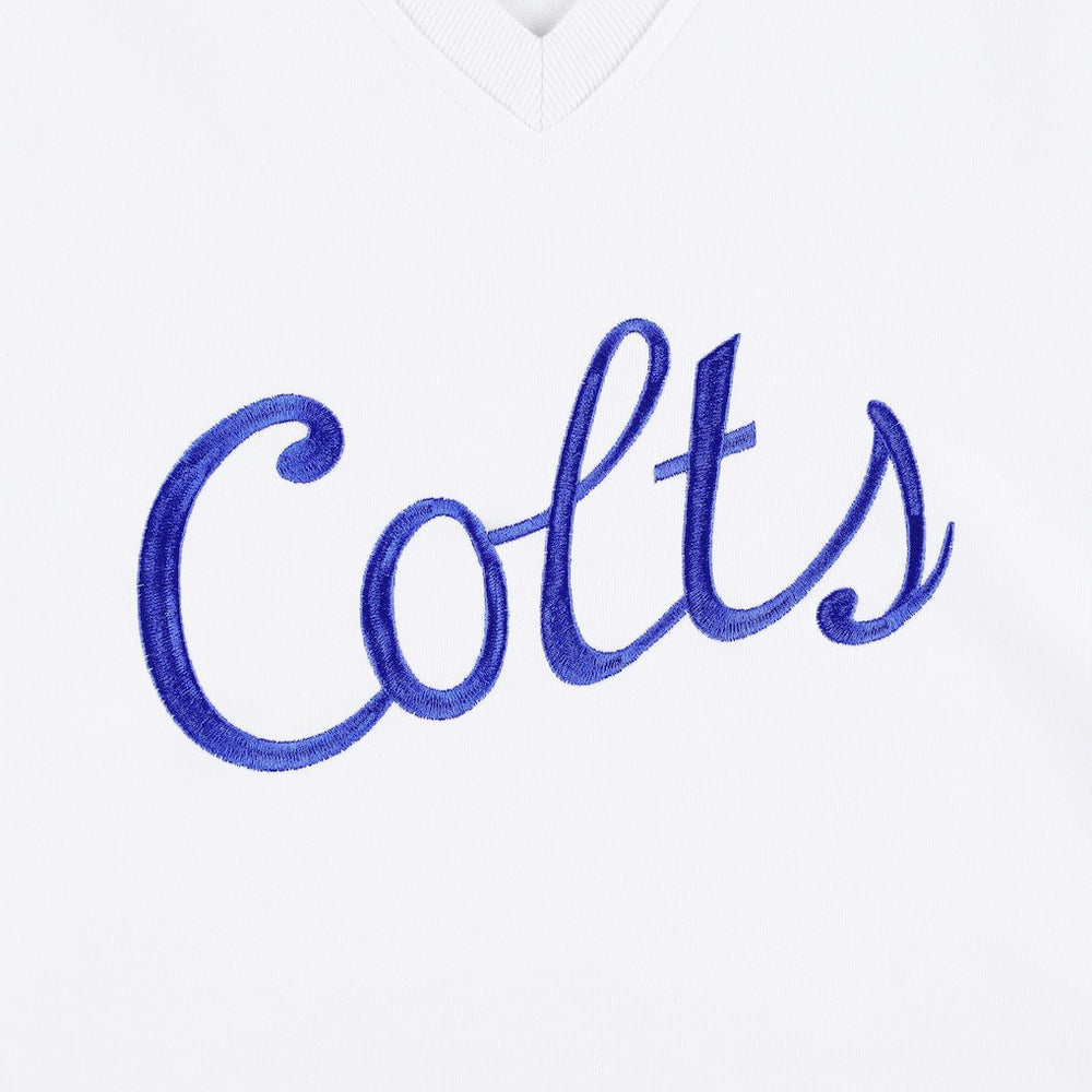 Indianapolis Colts The Wild Collective Women's Cheer V-Neck Fleece Pullover Sweatshirt - White online