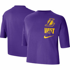 Los Angeles Lakers Women's Essential Boxy T-Shirt - Purple shop