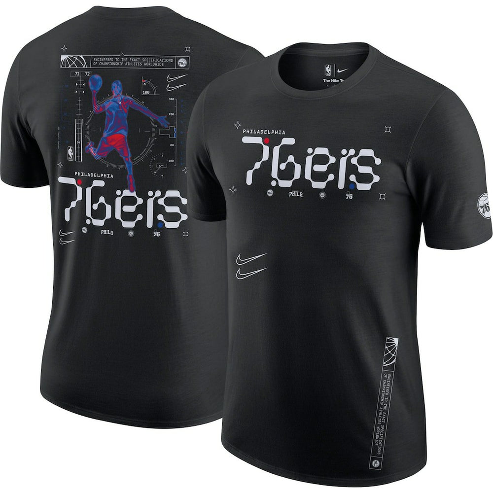 Philadelphia 76ers Courtside Air Traffic Control Max90 T-Shirt - Black on sale