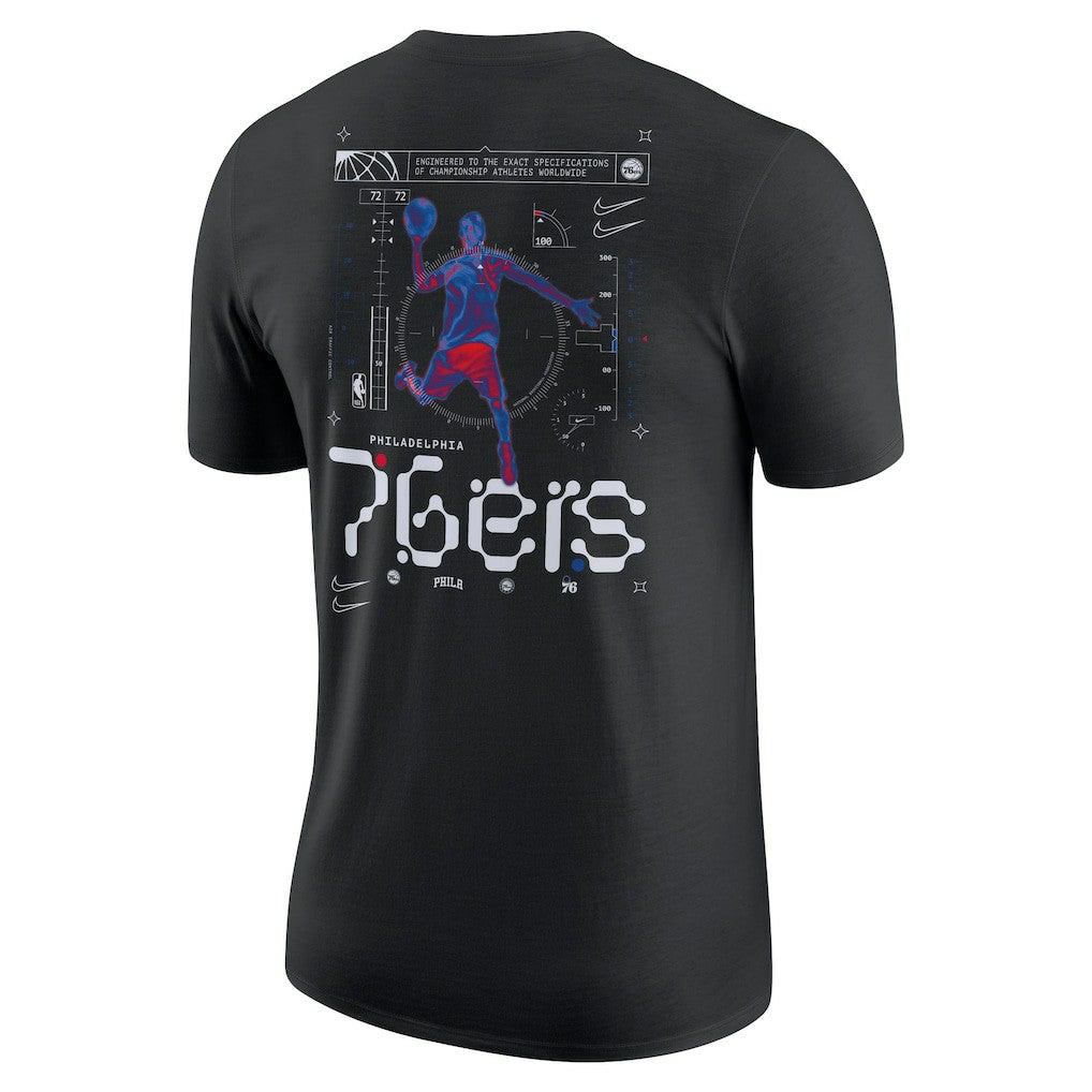 Philadelphia 76ers Courtside Air Traffic Control Max90 T-Shirt - Black on sale