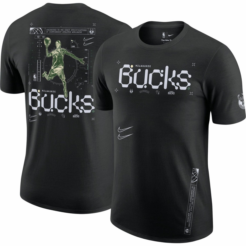 Milwaukee Bucks Courtside Air Traffic Control Max90 T-Shirt - Black discount