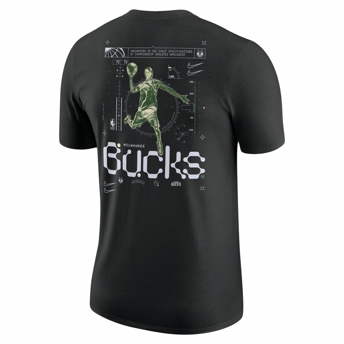 Milwaukee Bucks Courtside Air Traffic Control Max90 T-Shirt - Black discount