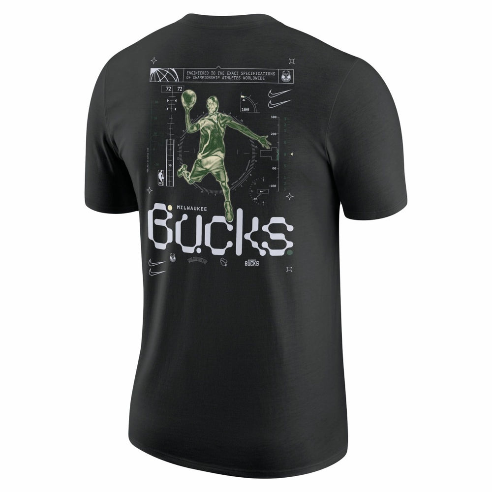 Milwaukee Bucks Courtside Air Traffic Control Max90 T-Shirt - Black discount