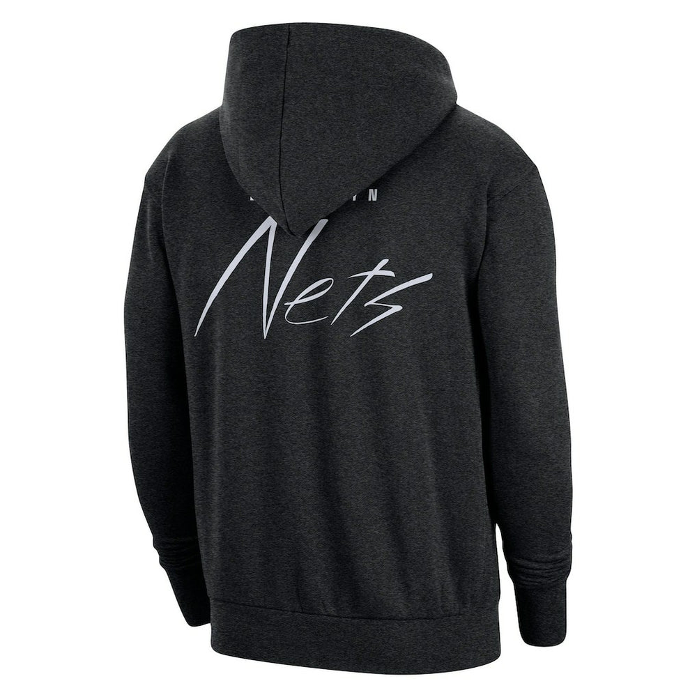 Brooklyn Nets Courtside Versus Flight Pullover Hoodie - Heather Black cheap