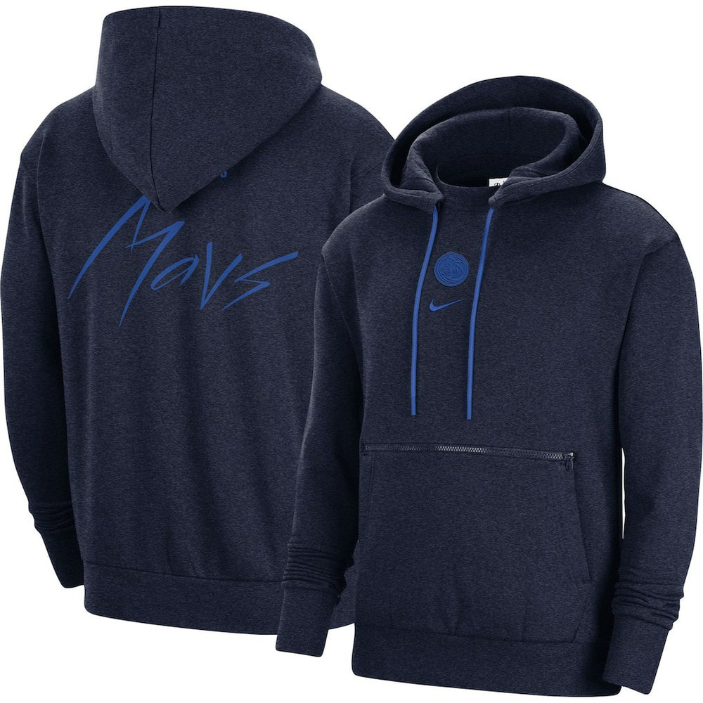 Dallas Mavericks Courtside Versus Flight Pullover Hoodie sale - Heather Navy outlet