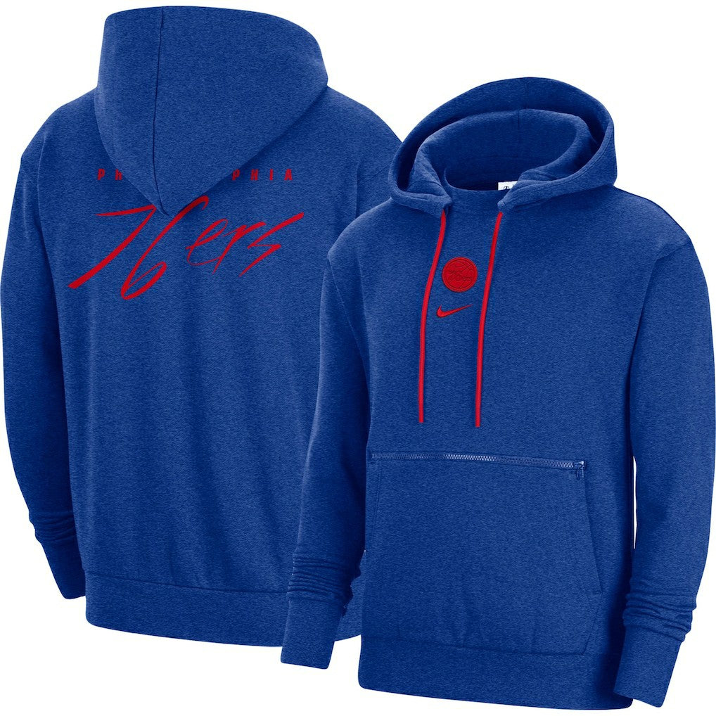 Philadelphia 76ers Courtside Versus Flight Pullover Hoodie - Heather Royal shop