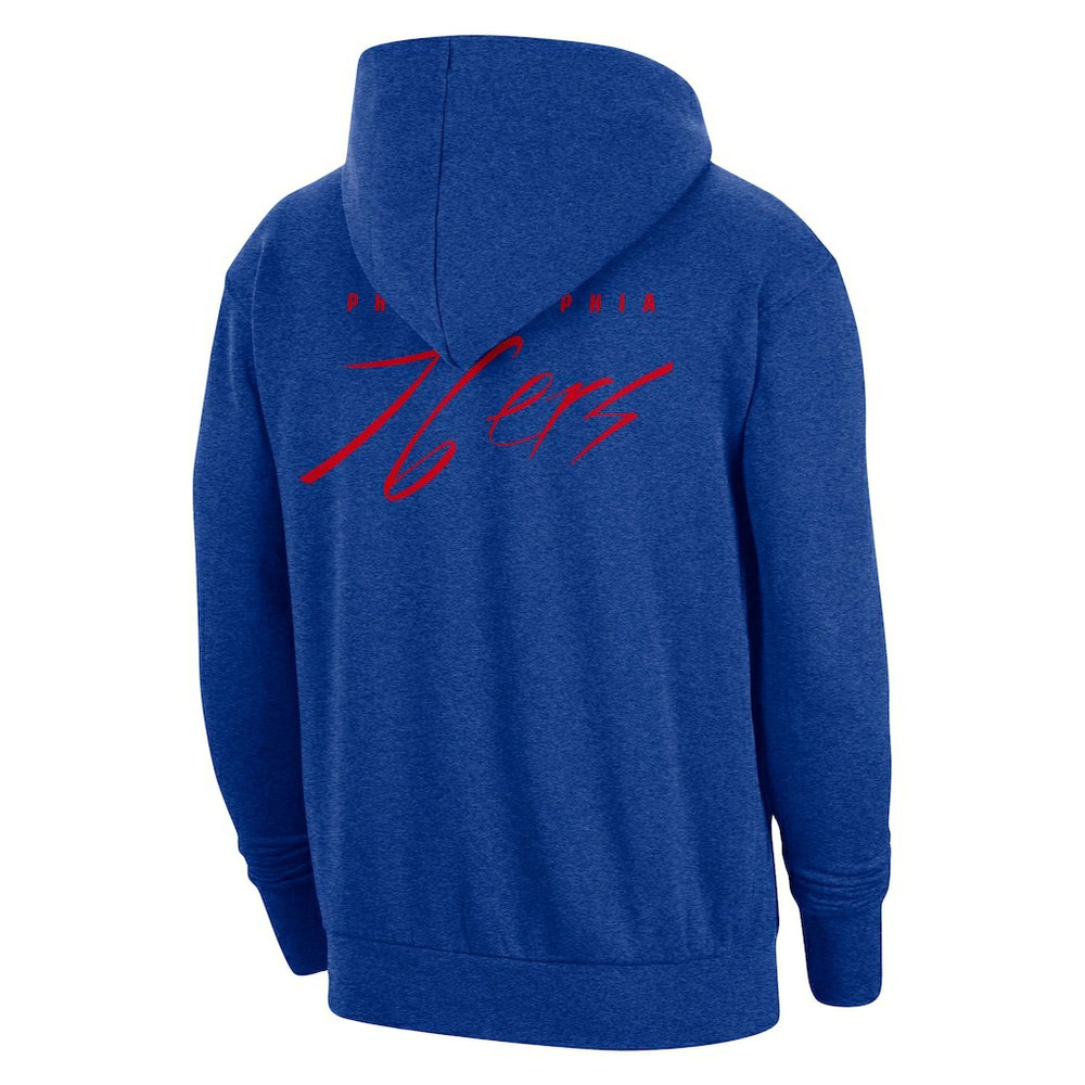Philadelphia 76ers Courtside Versus Flight Pullover Hoodie - Heather Royal shop
