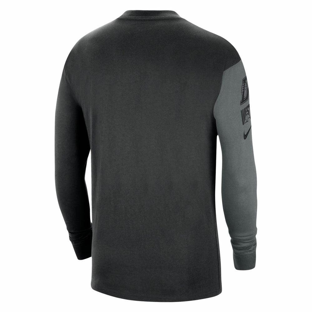 Los Angeles Lakers Courtside Versus Flight MAX90 Long Sleeve T-Shirt - Black cheap