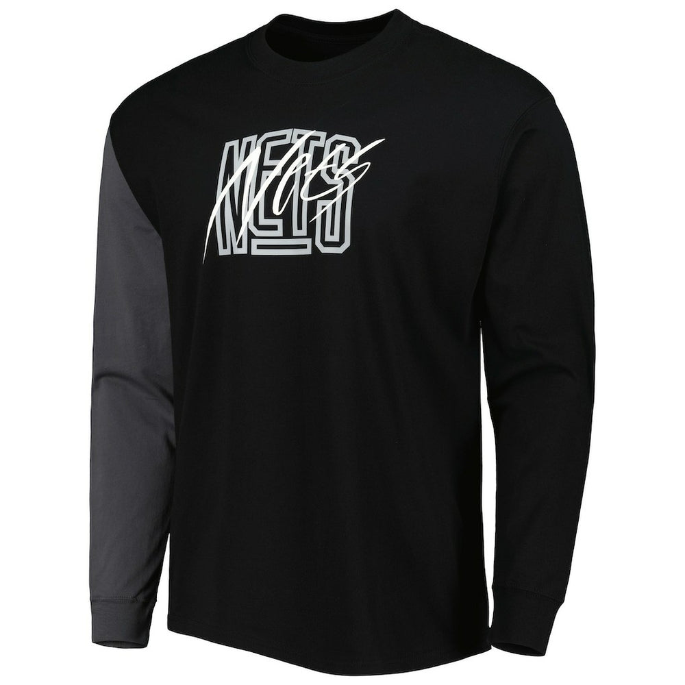 Brooklyn Nets Courtside Versus Flight MAX90 Long Sleeve T-Shirt - Black shop