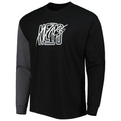 Brooklyn Nets Courtside Versus Flight MAX90 Long Sleeve T-Shirt - Black shop