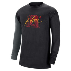 Miami Heat Courtside Versus Flight MAX90 Long Sleeve T-Shirt - Black for sale