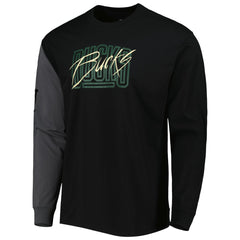 Milwaukee Bucks Courtside Versus Flight MAX90 Long Sleeve T-Shirt - Black on sale