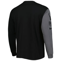 Milwaukee Bucks Courtside Versus Flight MAX90 Long Sleeve T-Shirt - Black on sale