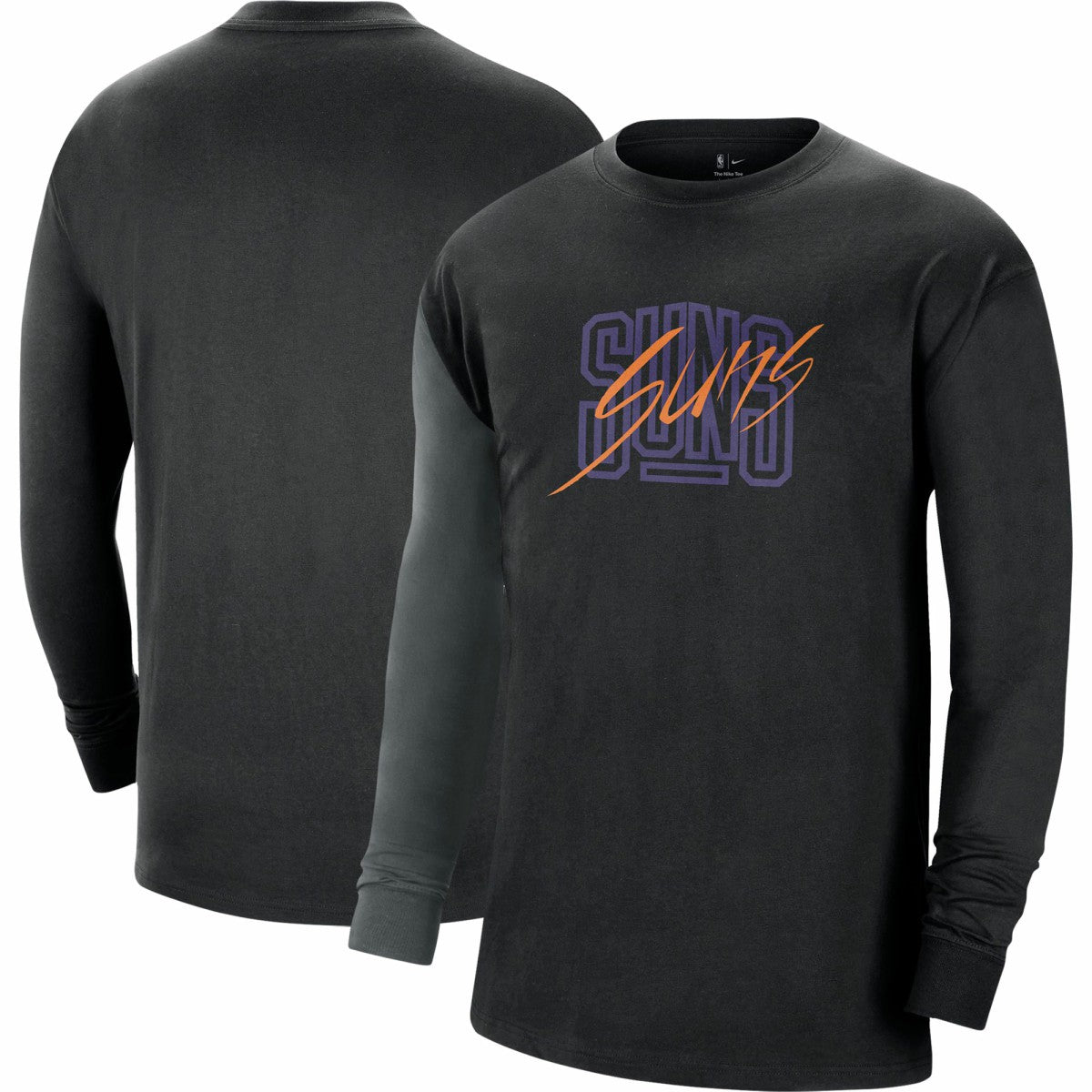 Phoenix Suns Courtside Versus Flight MAX90 Long Sleeve T-Shirt - Black shop