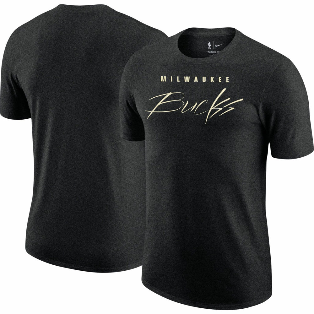 Milwaukee Bucks Courtside Versus Flight Max90 T-Shirt - Heather Black outlet