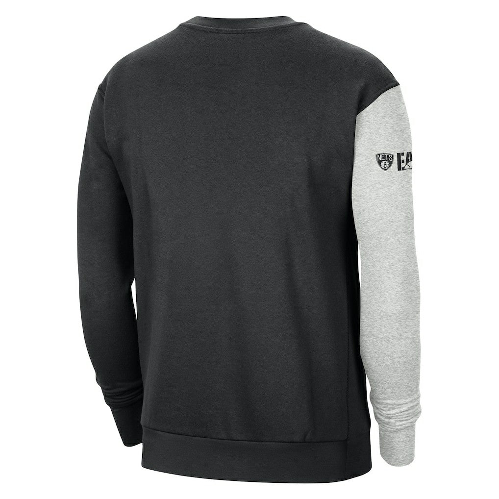 Brooklyn Nets Courtside Versus Force & Flight Pullover Sweatshirt - Black/Heather Gray sale