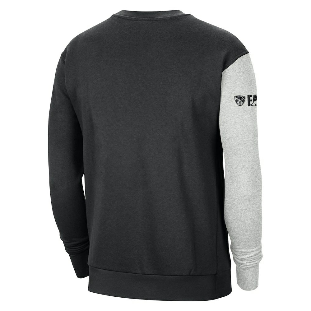 Brooklyn Nets Courtside Versus Force & Flight Pullover Sweatshirt - Black/Heather Gray sale