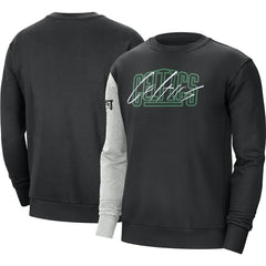 Boston Celtics Courtside Versus Force & Flight Pullover Sweatshirt - Black/Heather Gray sale