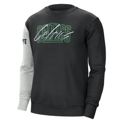 Boston Celtics Courtside Versus Force & Flight Pullover Sweatshirt - Black/Heather Gray sale