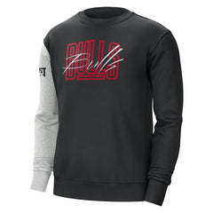 Chicago Bulls Courtside Versus Force & Flight Pullover Sweatshirt sale - Black/Heather Gray discount